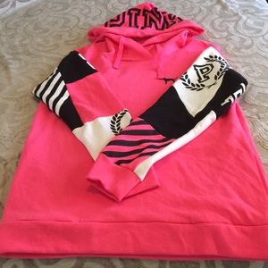 S/p pink white long sleeve PINK hoodie